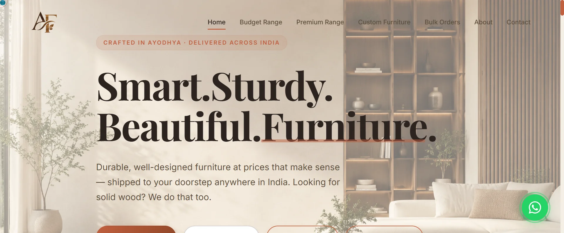 Furniture Hub Ayodhya — E-commerce web development project by Zameer Khan