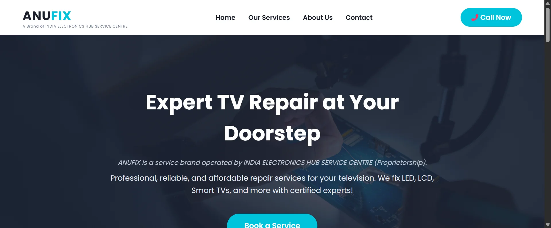 Anufix — Fabrication Services — Business web development project