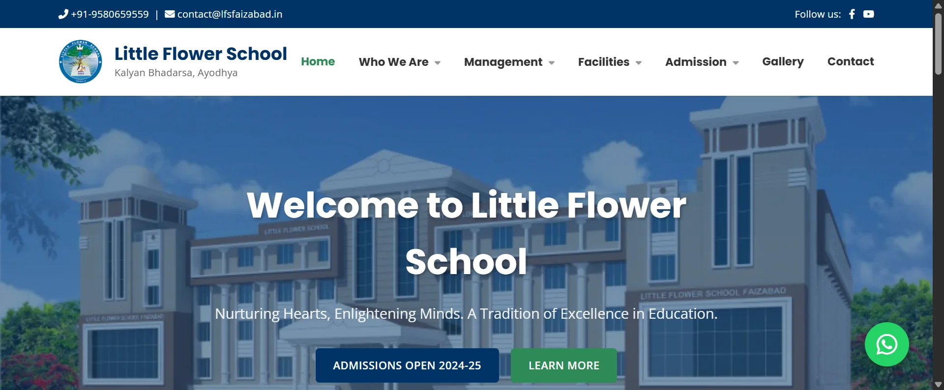 Little Flower School, Ayodhya — Education web development project